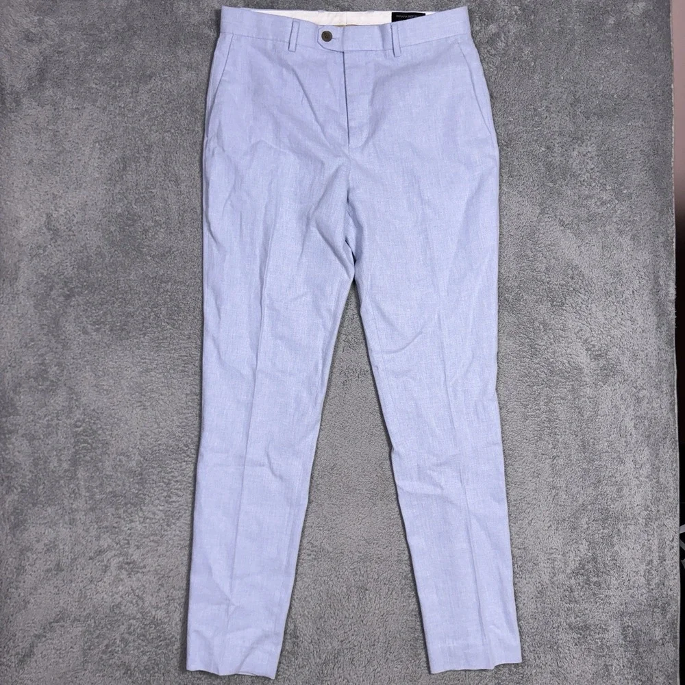 Banana Republic Trousers Mens 32x34 Linen Tailored Dress Pant Chino Tailored Fit